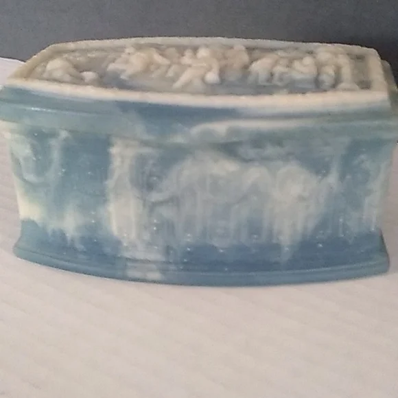 Incolay genuine blue trinket box Storage & Organization